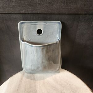 Elegant Gray Ceramic Wall Pocket